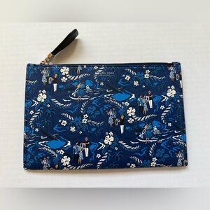 Michael Kors Prescott Tropical Welcome Print Leather pouch